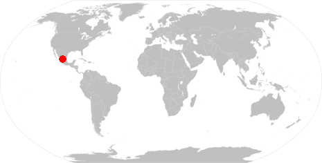 Un punto en el mapa mundial.