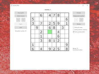 Sudoku Killer - program analizujący układankę logiczną.