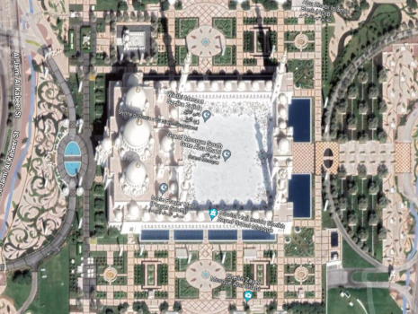 Zjęcie satelitarme meczetu Zajida